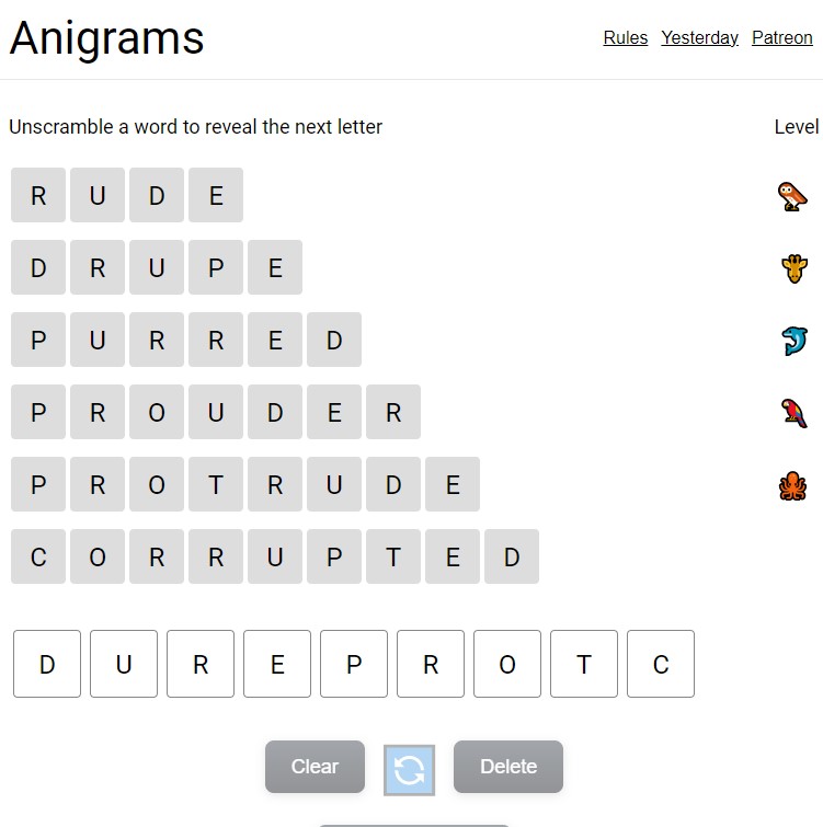 Anigrams